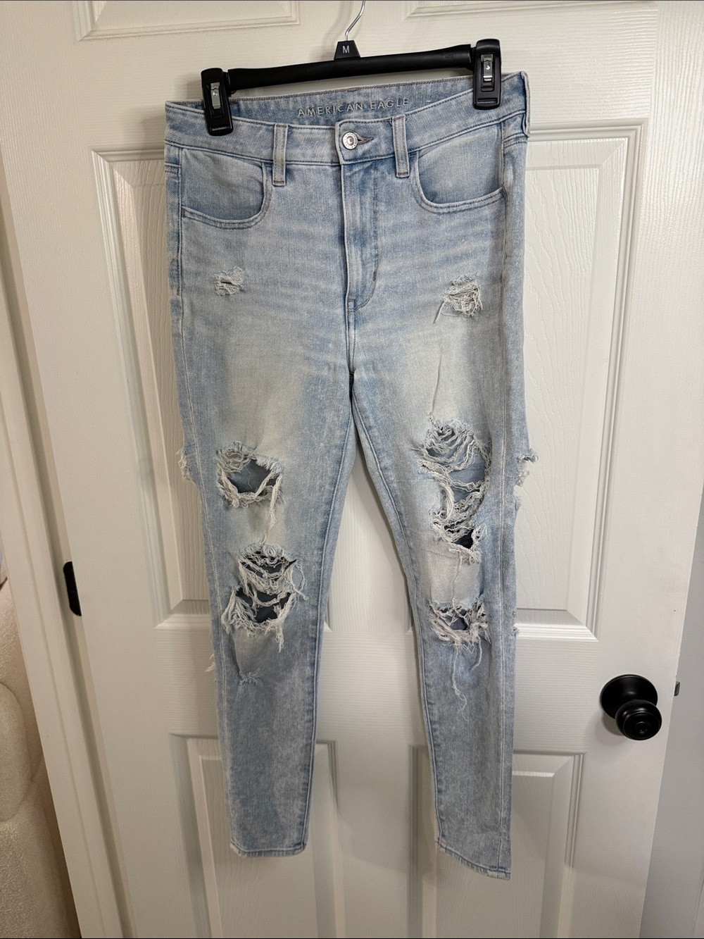 American Eagle Outfitters Super High-Rise Distressed Jeggings